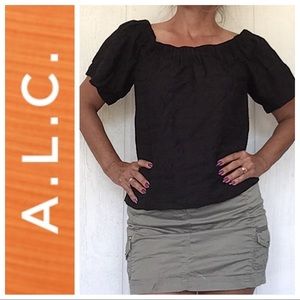 NEW A.L.C. BLACK OFF THE SHOULDER TOP SIZE 8 NWT